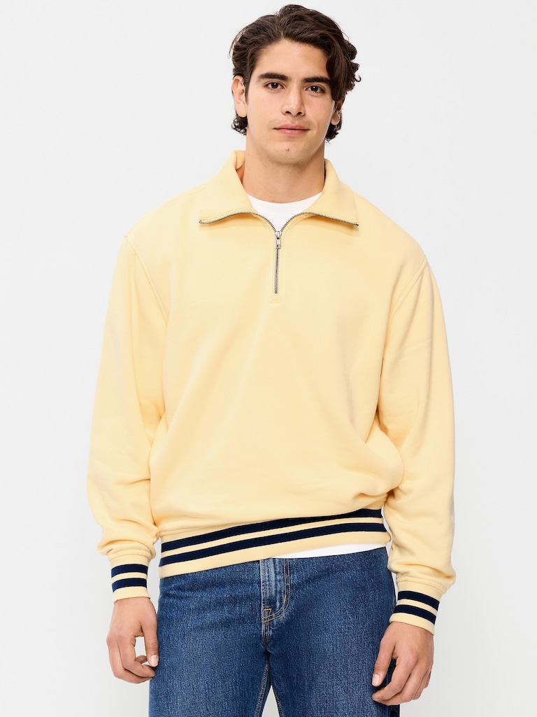 Collared Nautical Fleece Pullover