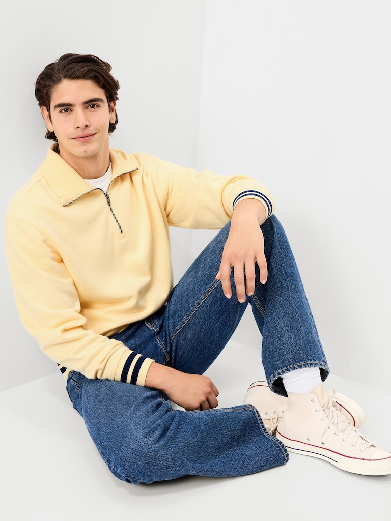 Collared Nautical Fleece Pullover