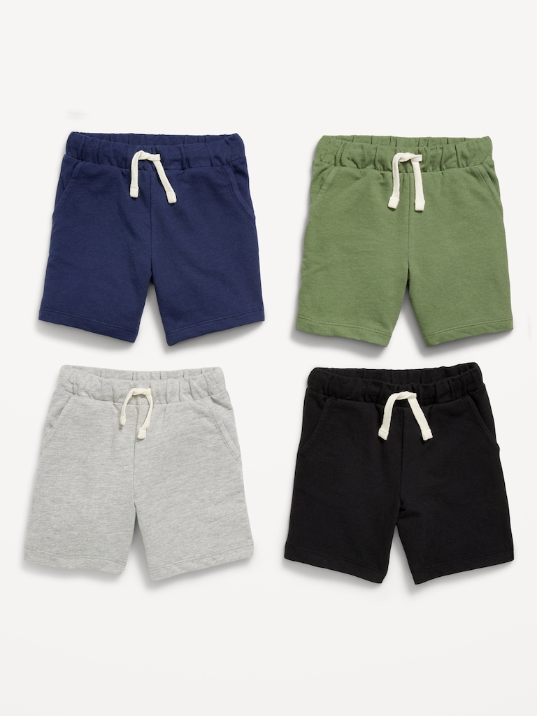 French Terry Shorts 4-Pack for Toddler Boys