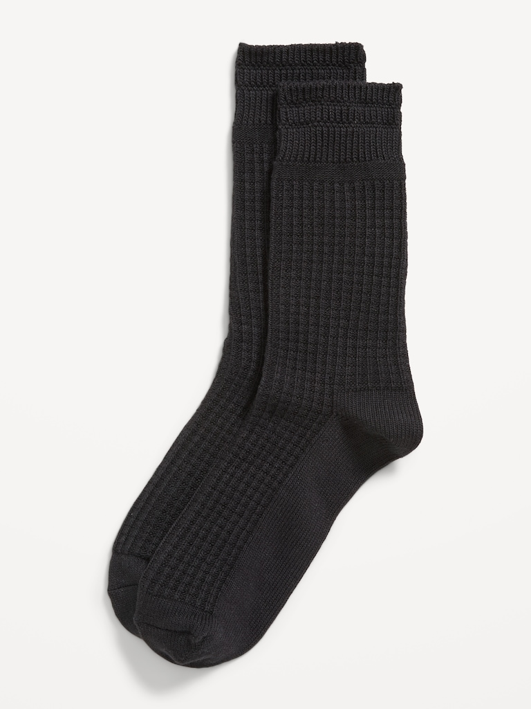 Waffle Crew Socks for Men