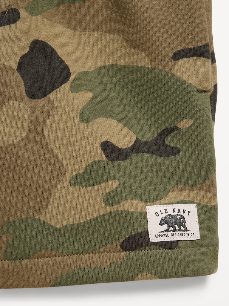 Below Knee Logo-Graphic Fleece Jogger Shorts for Boys