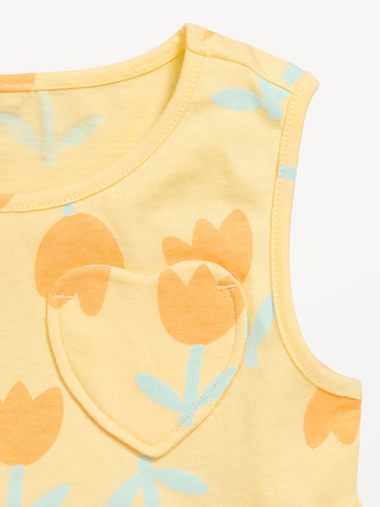 Sleeveless Heart-Pocket Dress 2-Pack for Toddler Girls