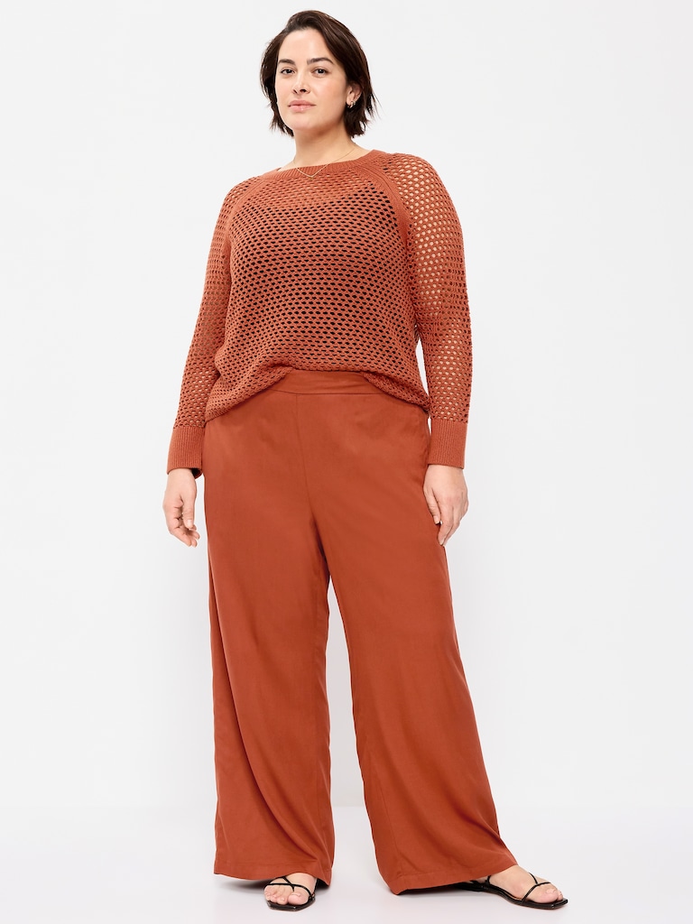 High-Waisted Playa Wide-Leg Pants