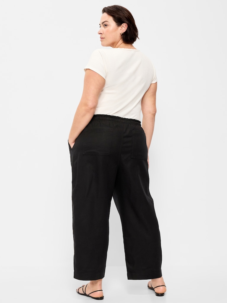 High-Waisted Utility Ankle Pants