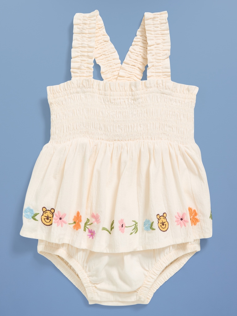Old Navy x Disney Winnie the Pooh Smocked Skirt One-Piece for Baby