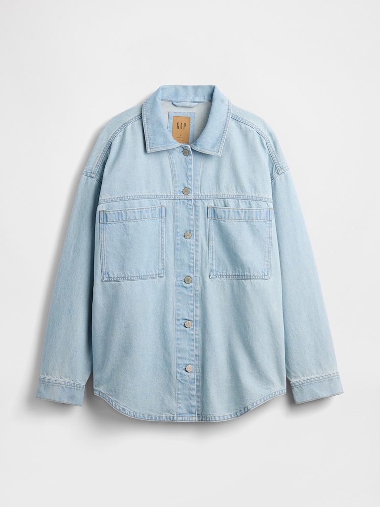 Oversized Denim Shirt Jacket