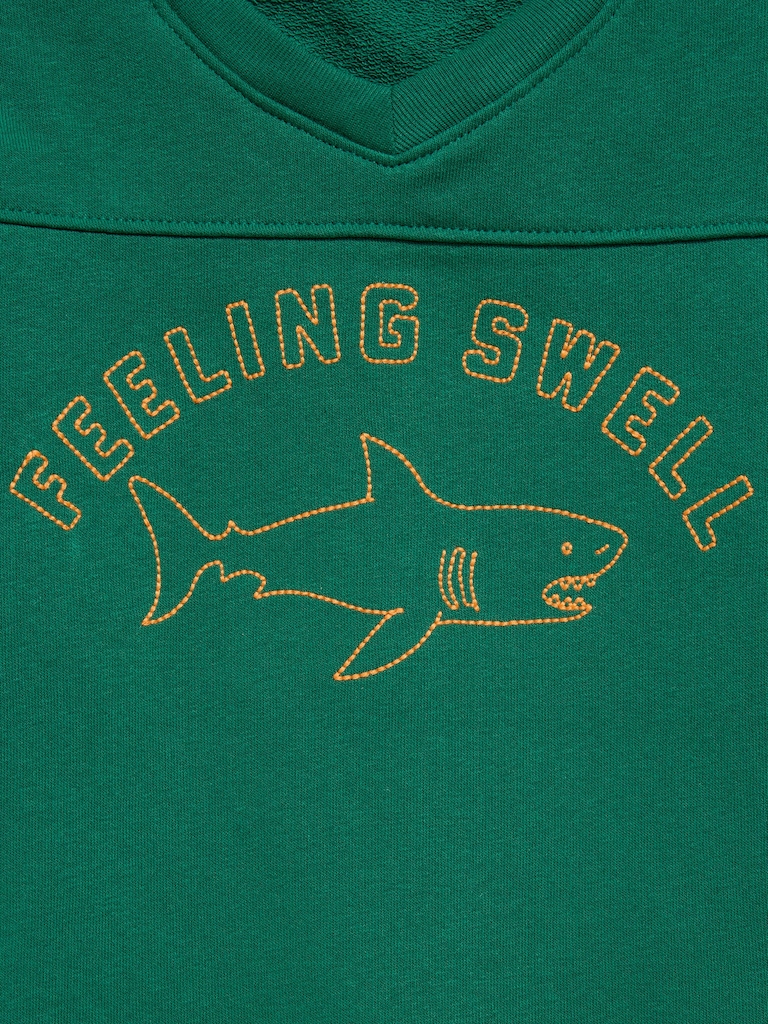 Oversized French-Terry Graphic T-Shirt for Toddler Boys