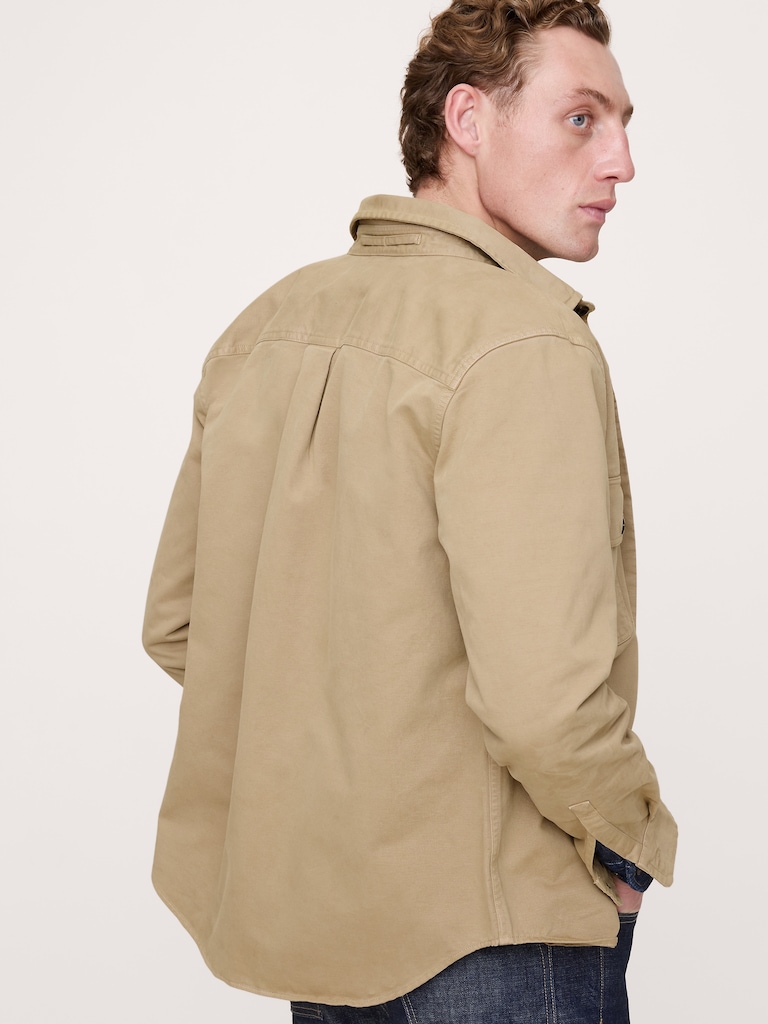 Cotton Twill Shirt Jacket