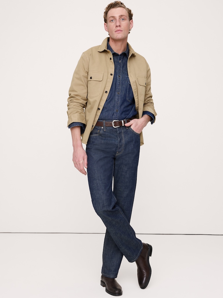 Cotton Twill Shirt Jacket