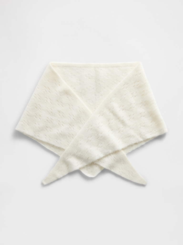 Pointelle Triangle Scarf