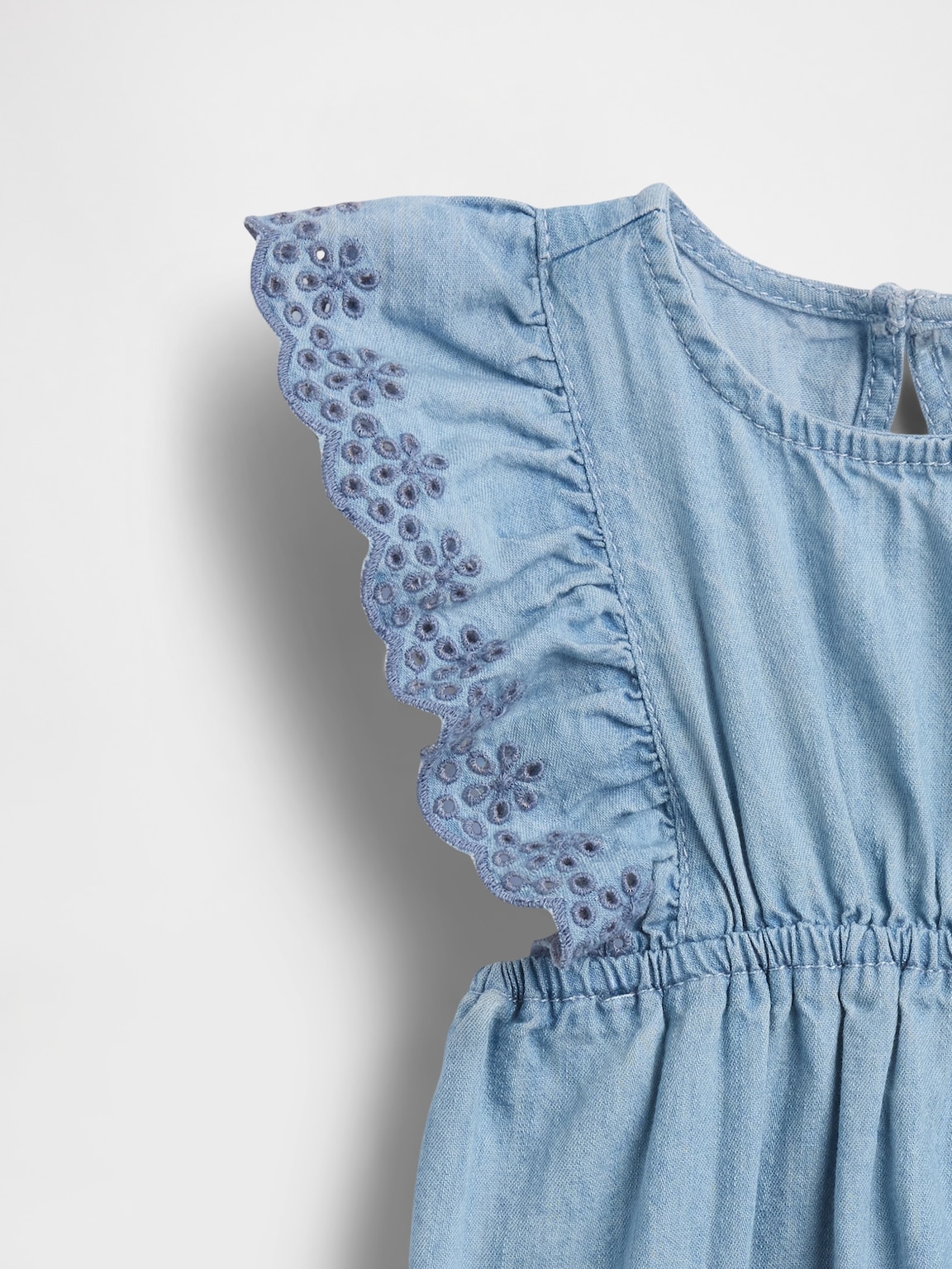 Baby Eyelet Denim One-Piece