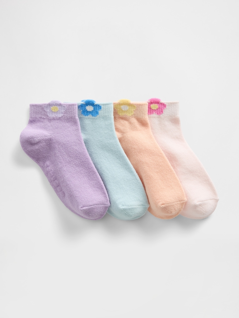 Baby & Toddler Daisy Ankle Socks (4-Pack)