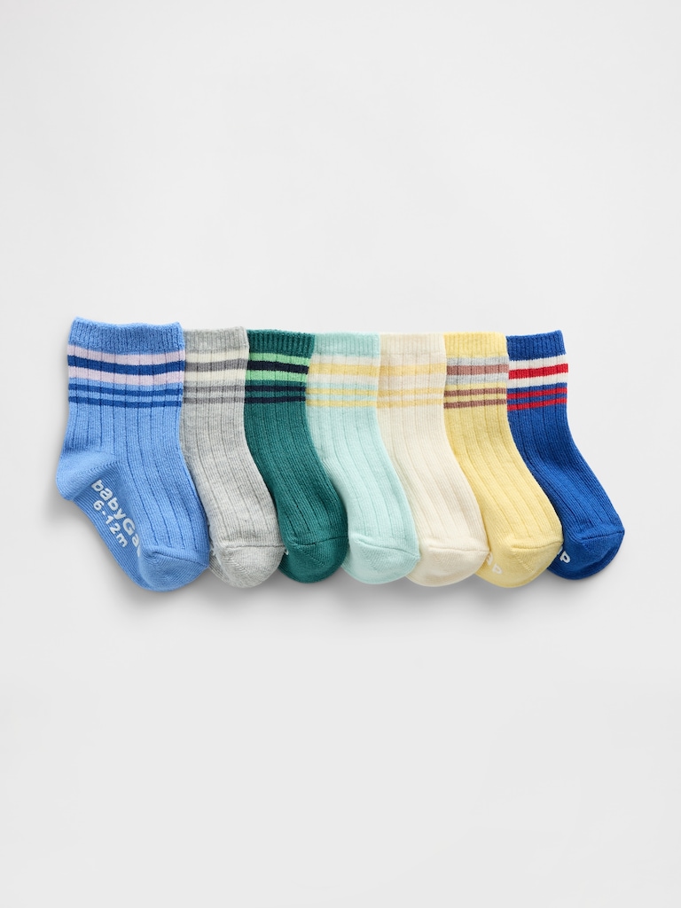 Baby & Toddler Stripe Socks (7-Pack)