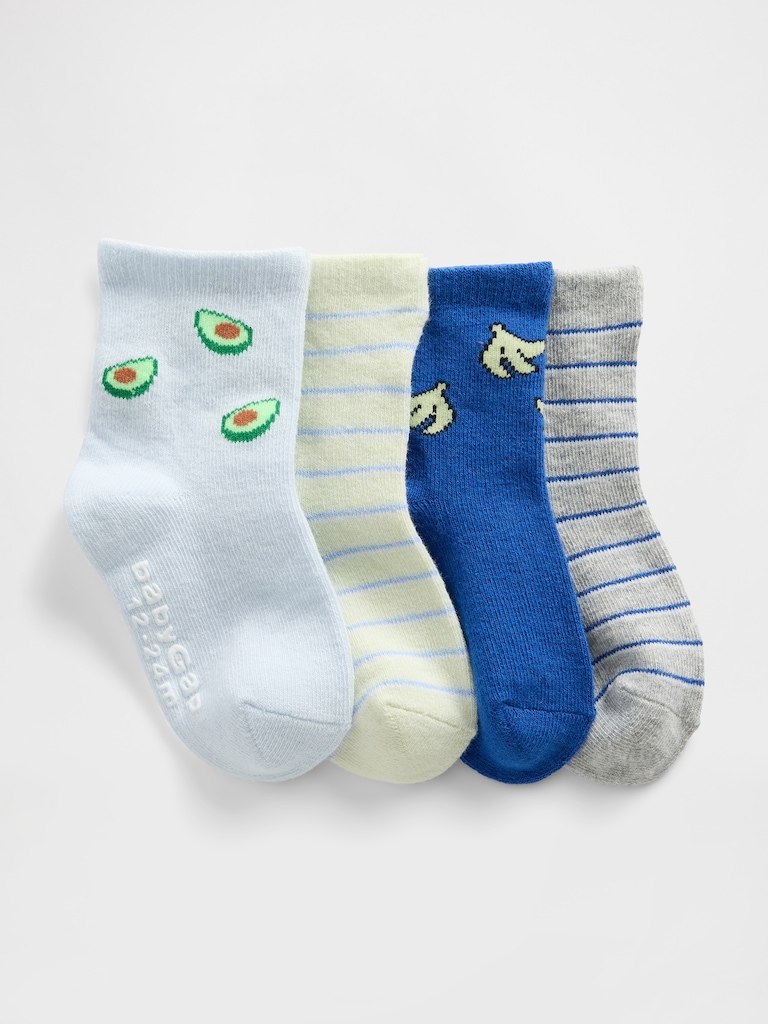 Baby & Toddler Crew Socks (4-Pack)