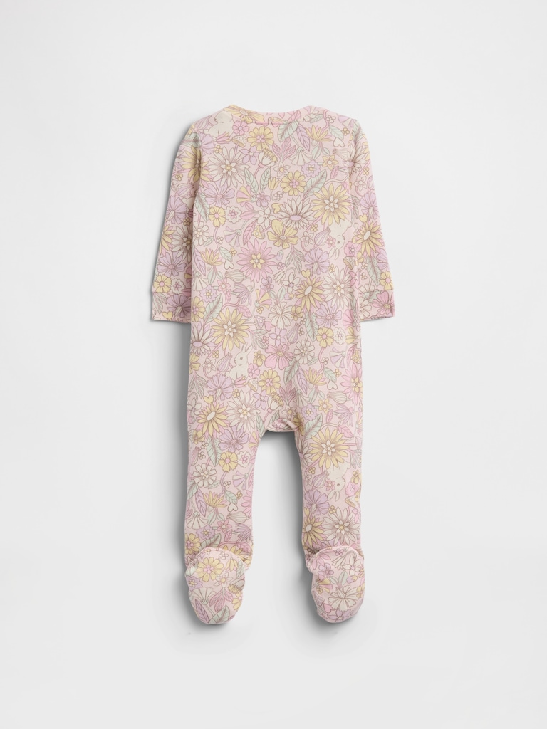 Baby Print Two-Way Zip One-Piece