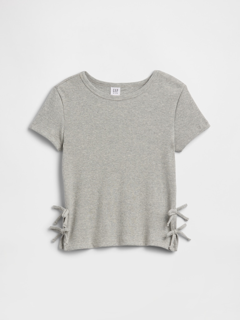 Kids Ribbed Side-Tie T-Shirt