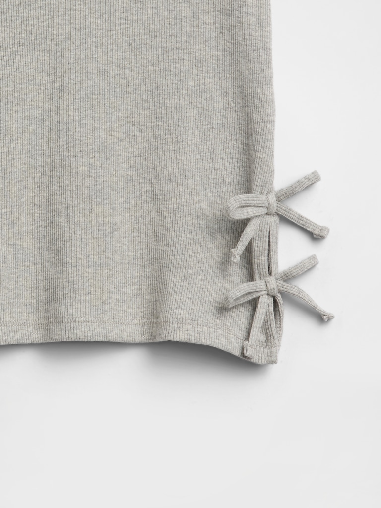 Kids Ribbed Side-Tie T-Shirt