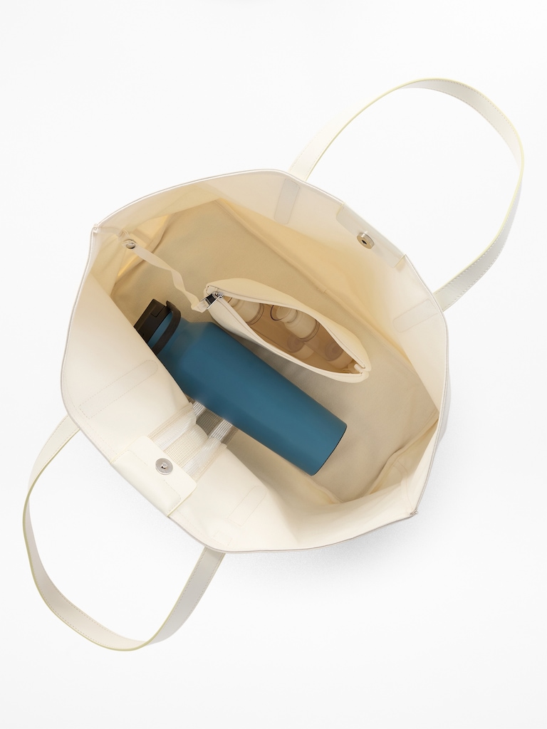 Coated Canvas Carry All Tote