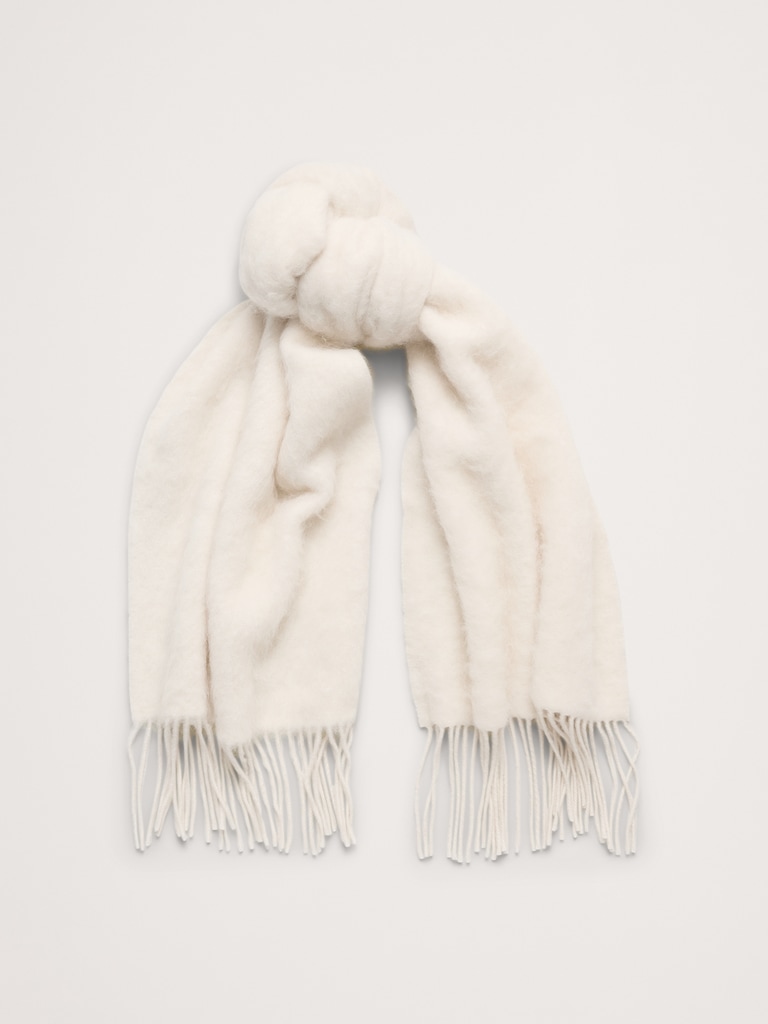 Brushed Alpaca-Wool Blend Scarf