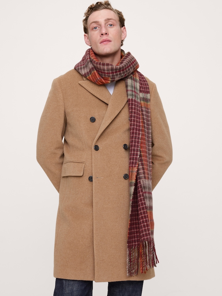 Mixed Plaid Wool-Blend Scarf