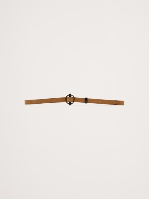 Ceinture En Cuir Marron Banana Republic – Boucle Dorée, Taille M