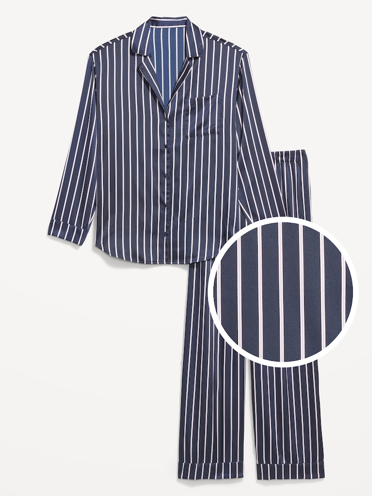 Printed Satin Pajama Pant Set for Women