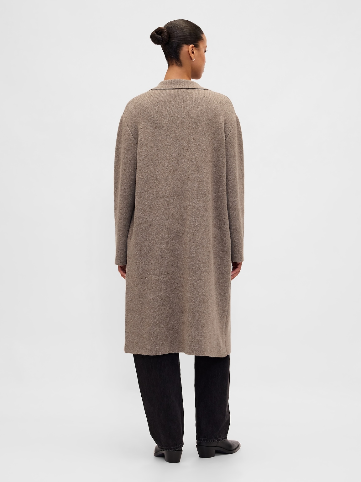 Cotton-Blend Cardigan Coat