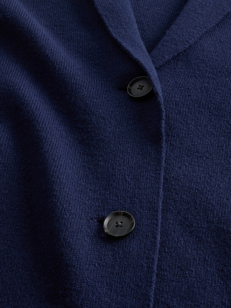 Cotton-Blend Cardigan Coat