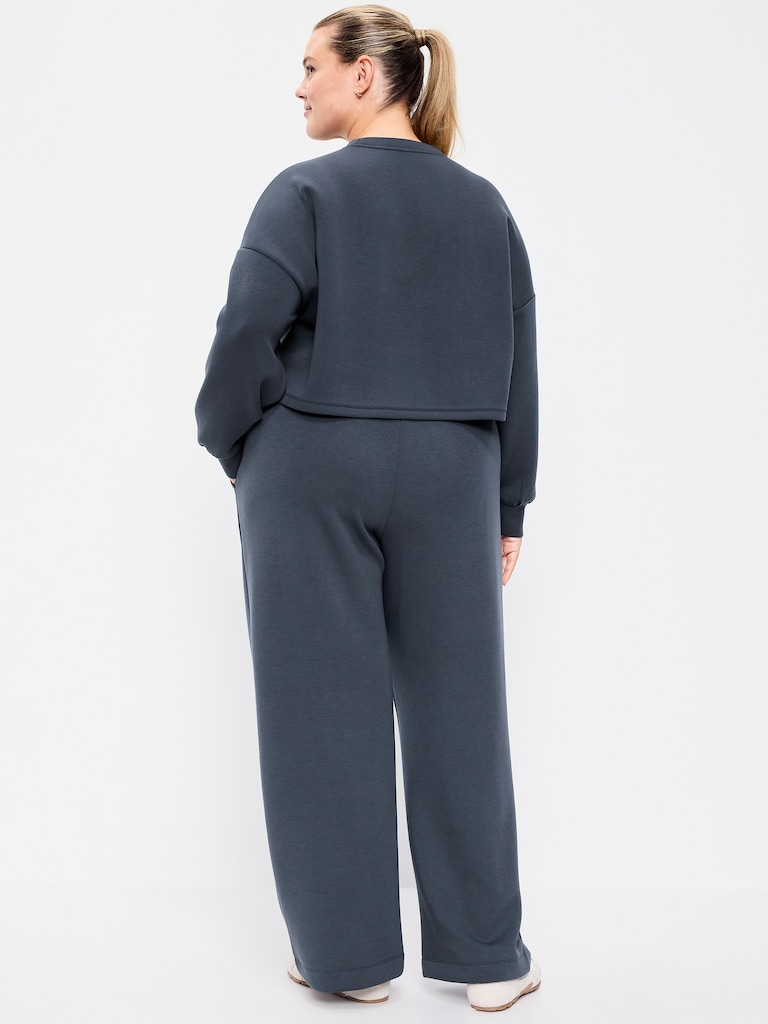 High-Waisted Bounce Fleece Wide-Leg Sweatpants