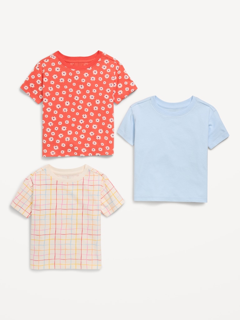 Short-Sleeve T-Shirt Variety 3-Pack for Toddler Girls
