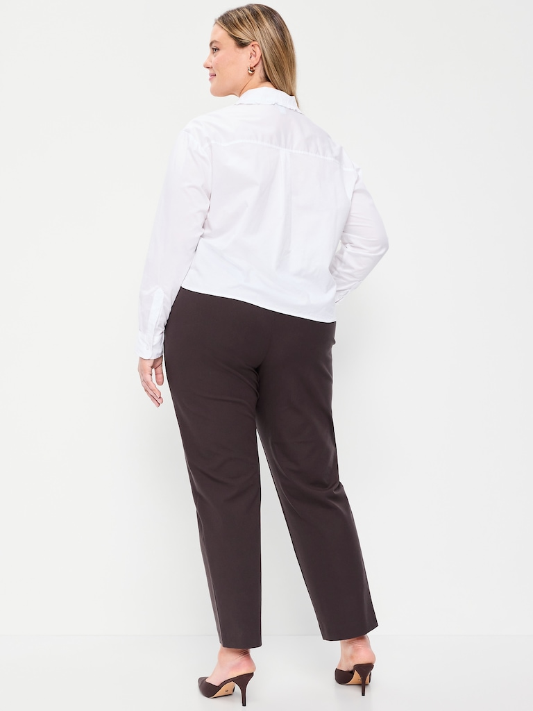 High-Waisted Pixie Straight Pants