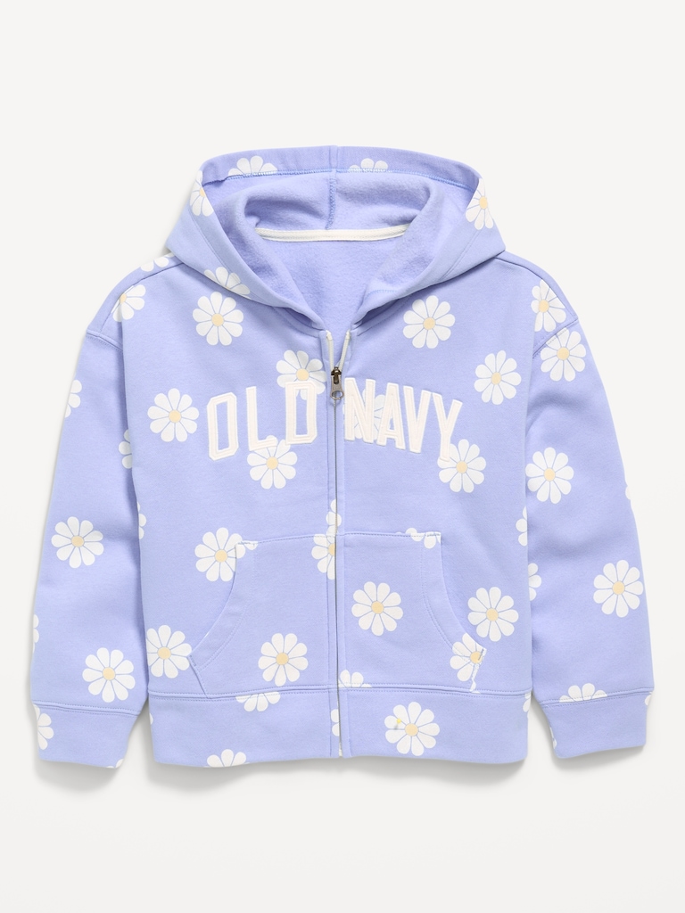 Logo-Graphic Zip Hoodie for Girls