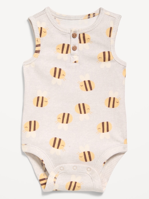 Sleeveless Sleeveless Ribbed Henley Bodysuit for Baby on clearance at Old Navy — 50% off