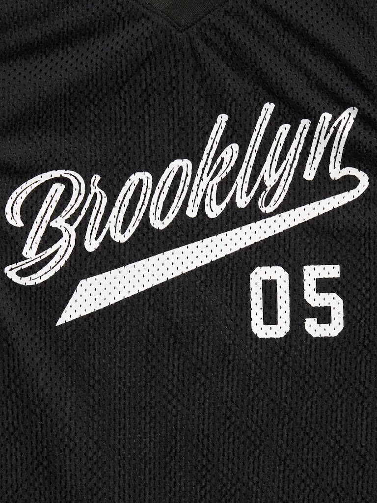 Mesh Graphic Basketball Tank Top for Boys