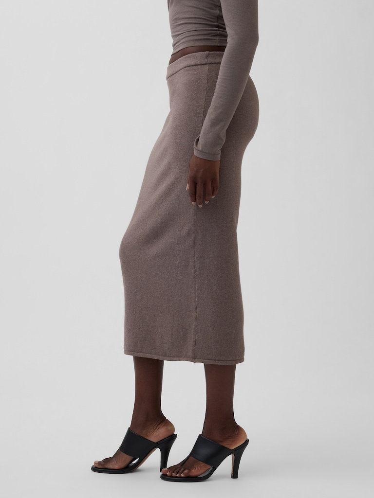 CashSoft Stretch Midi Skirt