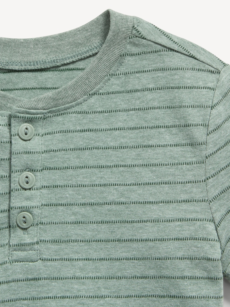 Short-Sleeve Textured Henley T-Shirt for Toddler Boys