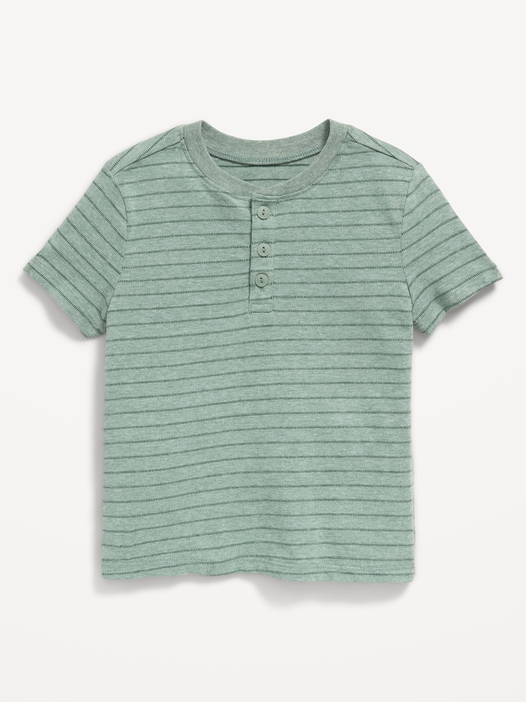 Short-Sleeve Textured Henley T-Shirt for Toddler Boys