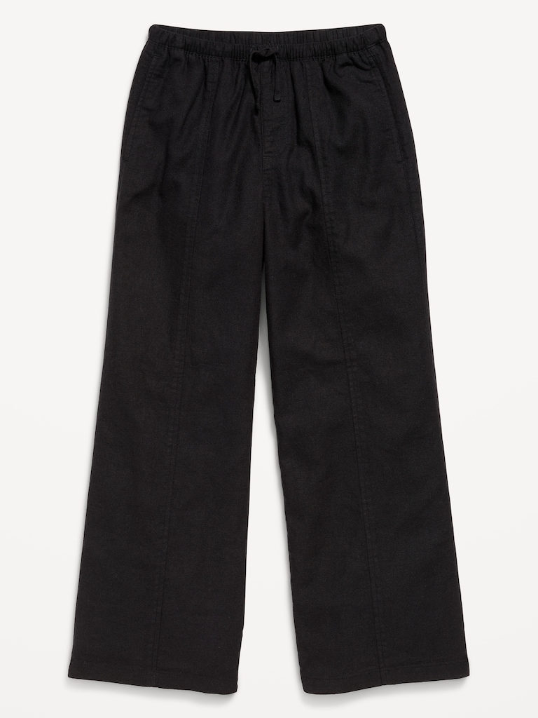 Pull-On Linen-Blend Pants for Girls