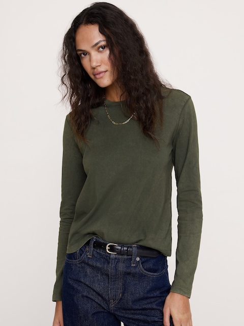 Haut Manches Longues Marron Banana Republic - Taille L - Occasion Très Bon état