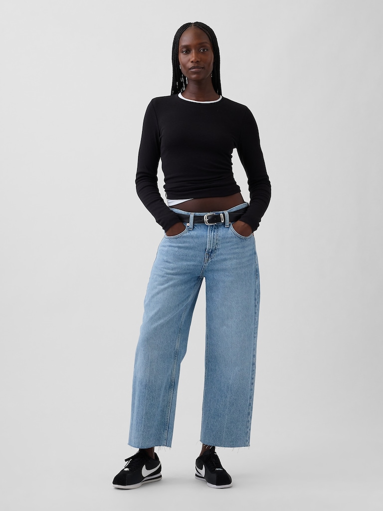 Low Slung Relaxed Crop Jeans