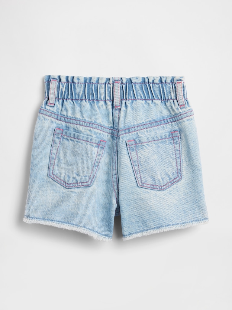 babyGap Embroidered Paperbag Mom Jean Shorts