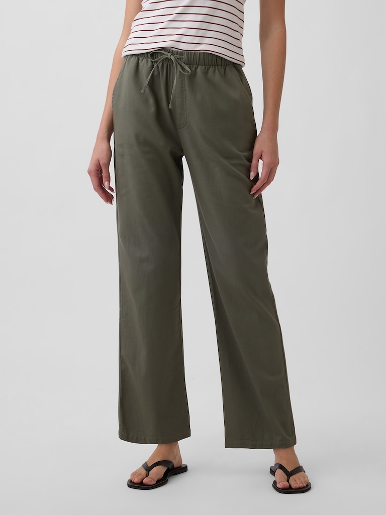 Mid Rise Easy Twill Pants
