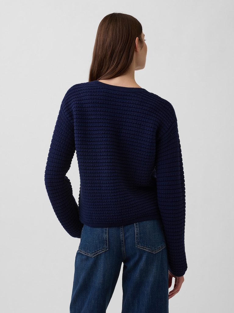 Relaxed Textured Cardigan