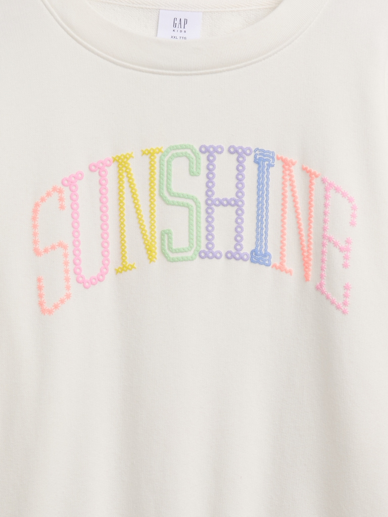 Kids Oversized Wedge Graphic Sweatshirt