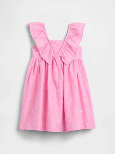 hot pink pinafore dress The Little Stamford Co. Herringbone Pinafore Dress - Herringbone Pink