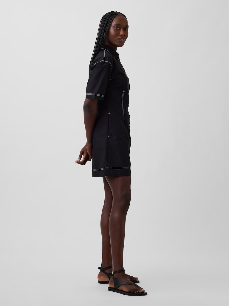 Poplin Mini Shirtdress