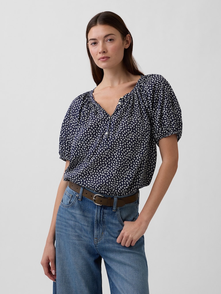 Oversized Puff Sleeve Top