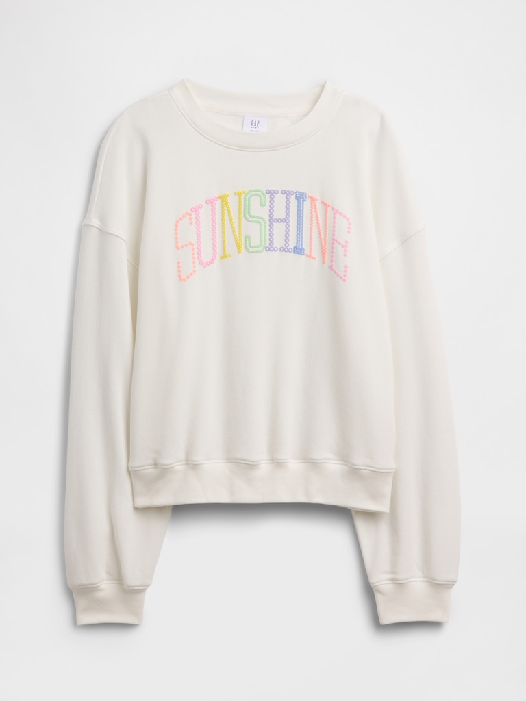 Kids Oversized Wedge Graphic Sweatshirt