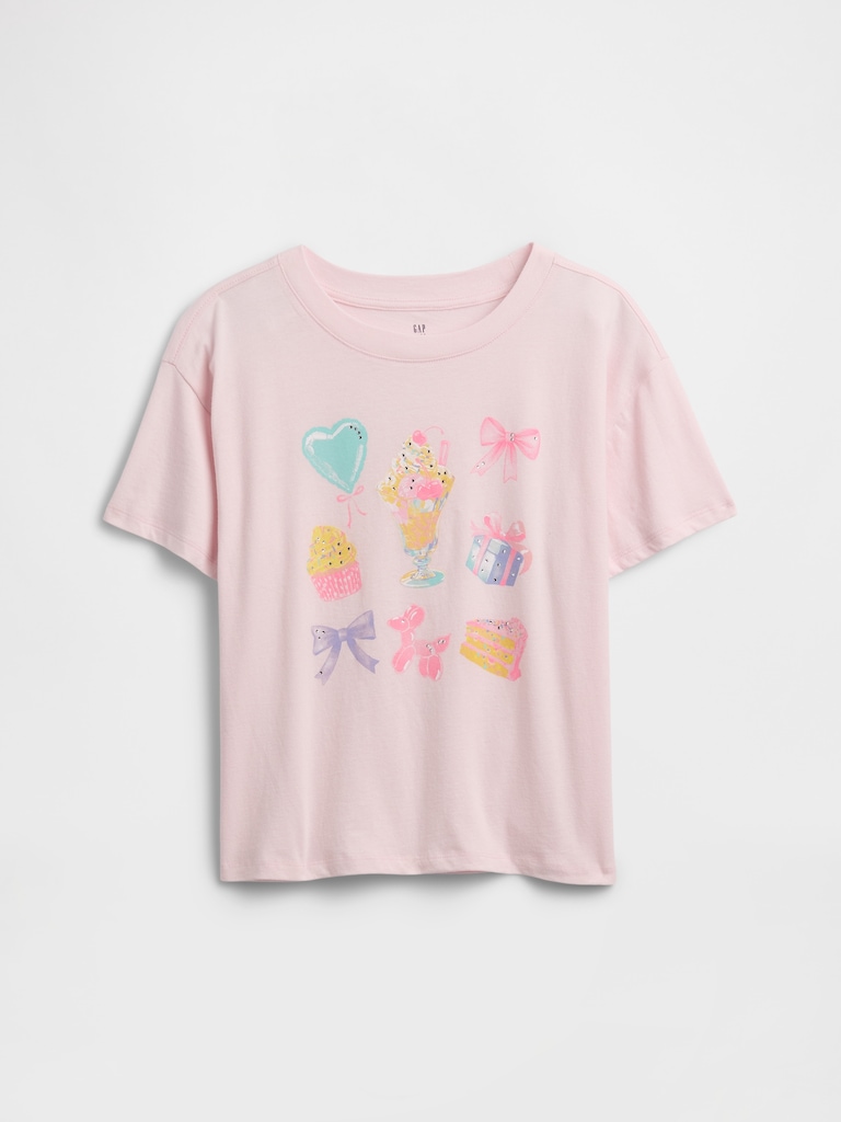 Kids Oversized Graphic T-Shirt