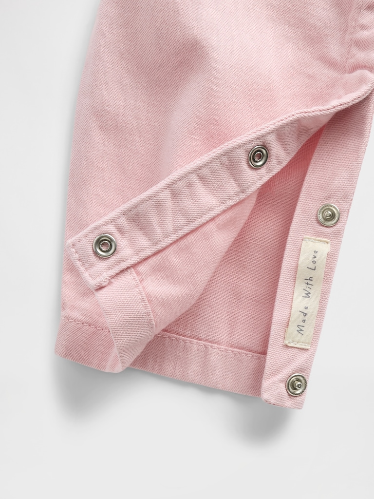 Baby Denim Heart Pocket One-Piece